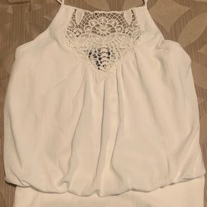 NWT EXPRESS White Lace Cami - XS